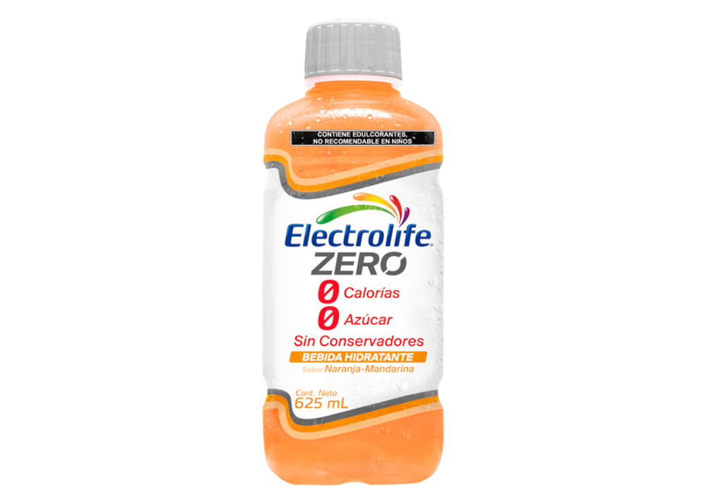 ELECTROLIFE ZERO SABOR NARANJA-MANDARINA, 625 ML.